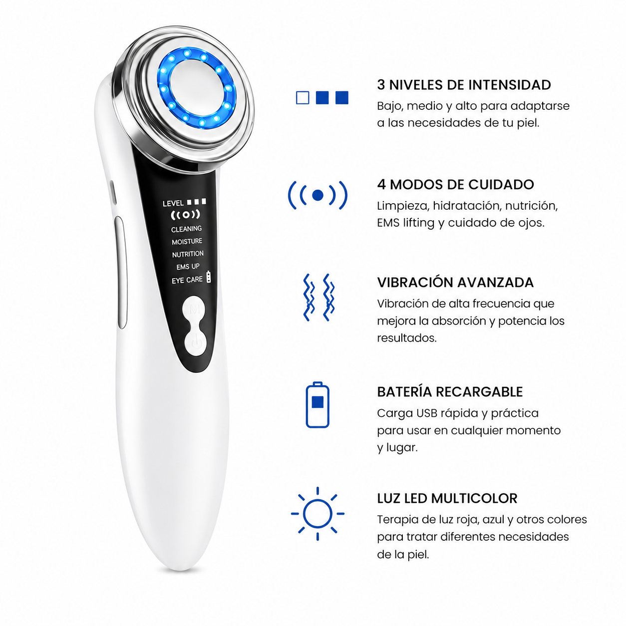 Masajeador facial Ledterapia